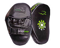 Лапи для боксу боксерські спортивні тренувальні для єдиноборств PowerPlay 3051 Чорно-Зелені PU [пара] KU-22