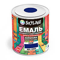 Эмаль, краска для пола акрил-полиуретановая полуглянцевая Skyline 0.75 л Синий RAL 5005