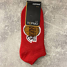 Чоловічі короткі термо шкарпетки Корона ,червоні ,41-47
