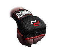 Бинты-перчатки для бокса спортивные тренировочные универсальные PowerPlay с гелевыми подушечками Черные XL