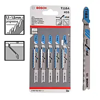 Пилка для лобзика Bosch T 118 A, HSS 5 шт/упак.