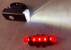 Велофара передня та задня Bike Light 025 велосипедний акумуляторний ліхтар на велосипед із кріпленням
