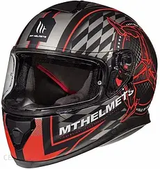 МОТОШОЛОМ ЗАКРИТИЙ MT THUNDER 3 SV ISLE OF MAN КОЛІР ЧОРНИЙ МАТ/ЧЕРВОНИЙ