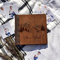 Крафтбук "ГОРИ" 23x23 із темною обкладинкою та чорними сторінками