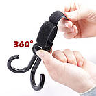 Подвійний гачок на коляску на липучках для пакетів CARRELLO CRL-7002 (1шт), фото 5