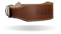 Пояс для тяжелой атлетики спортивный атлетический тренировочный MadMax MFB-246 кожаный Chocolate brown XL