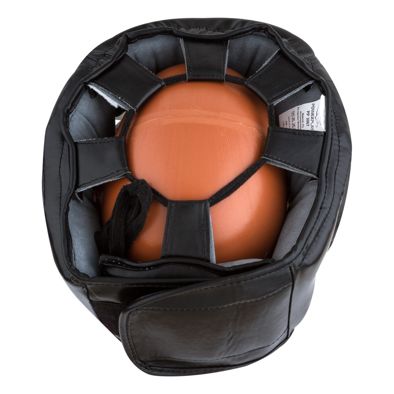 Шлем боксерский для бокса спортивный тренировочный для единоборств PowerPlay с бампером PU Черный M GL-55 - фото 3 - id-p1984809245