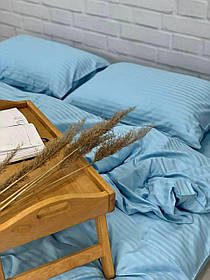 Євро комплект постільної білизни Primavara-голубий