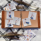 Альбом з дерева / фотоальбом на подарунок  / 23x23 см. крафтбук "дерево з листям", фото 9