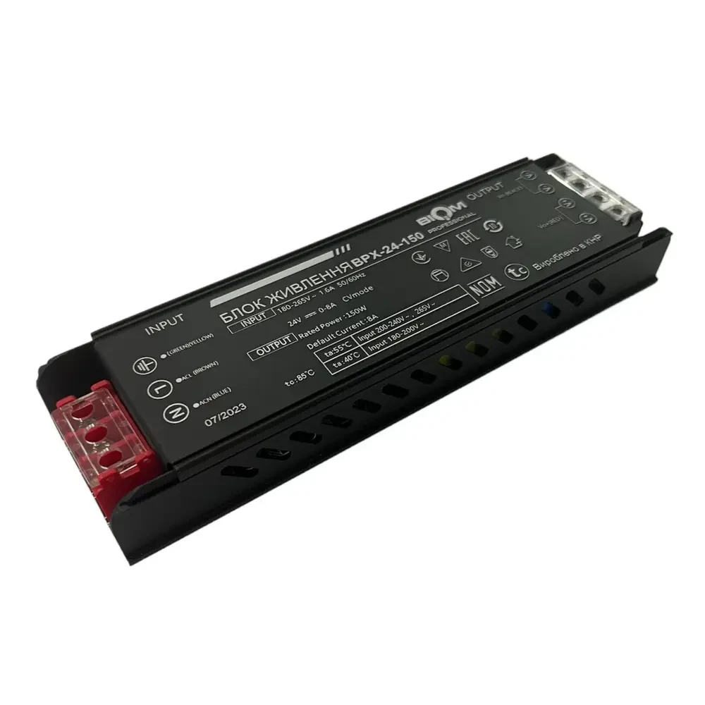 Блок живлення 24V 150W 6А IP20 BIOM Professional BPX-24-150 не герметичний, для внутрішнього застосування, фото 1