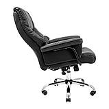 Крісло керівника офісне Конгрес Richman хром шкірозамінник чорний, фото 2