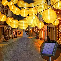 Lezonic Solar Fairy Lights, Открытый фонарь, 8 метров 30 светодиодных фонарей, 8 режимов