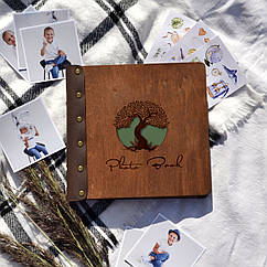 Крафтбук "ДЕРЕВО" 23x23 із темною обкладинкою та чорними сторінками
