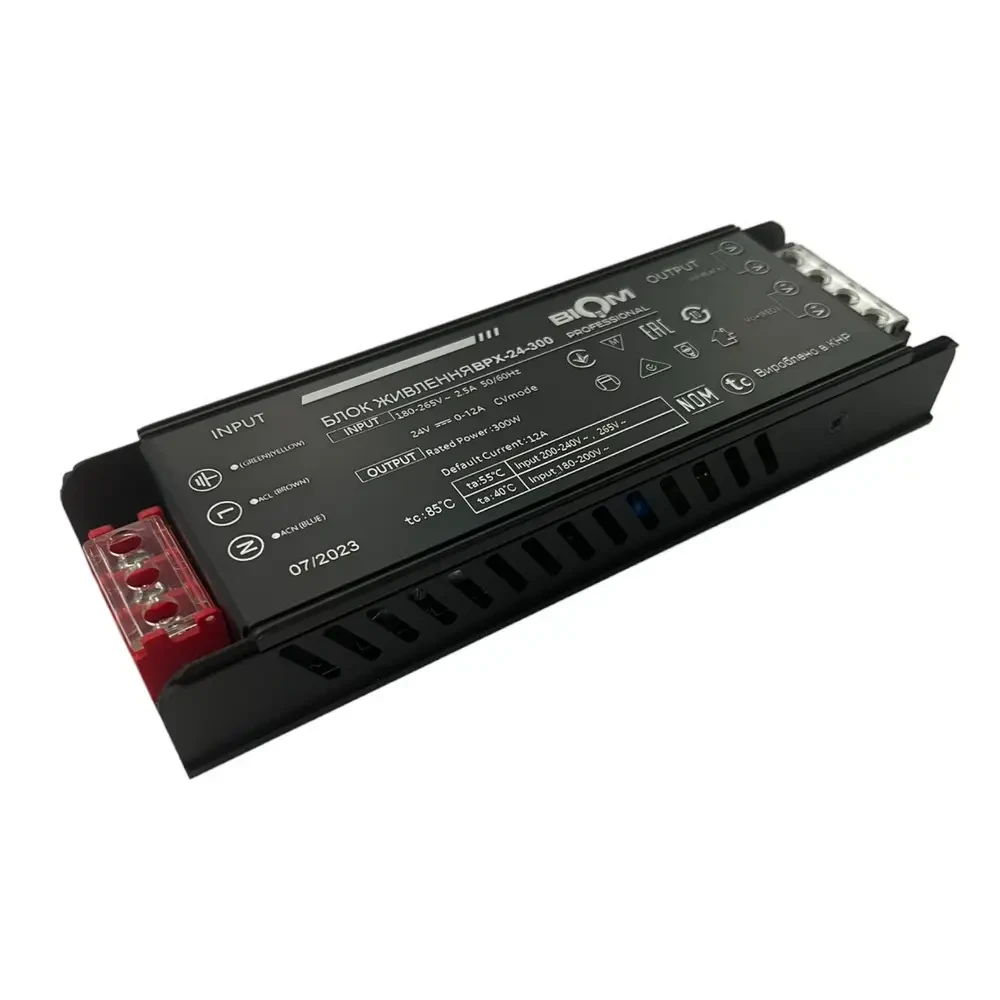 Блок живлення 24V 300W 12,5А IP20 BIOM Professional BPX-24-300 не герметичний, для внутрішнього застосування, фото 1
