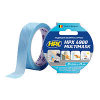 Стрічка малярна HPX 4900 MULTIMASK надміцна, 25 мм*25 м, блакитна