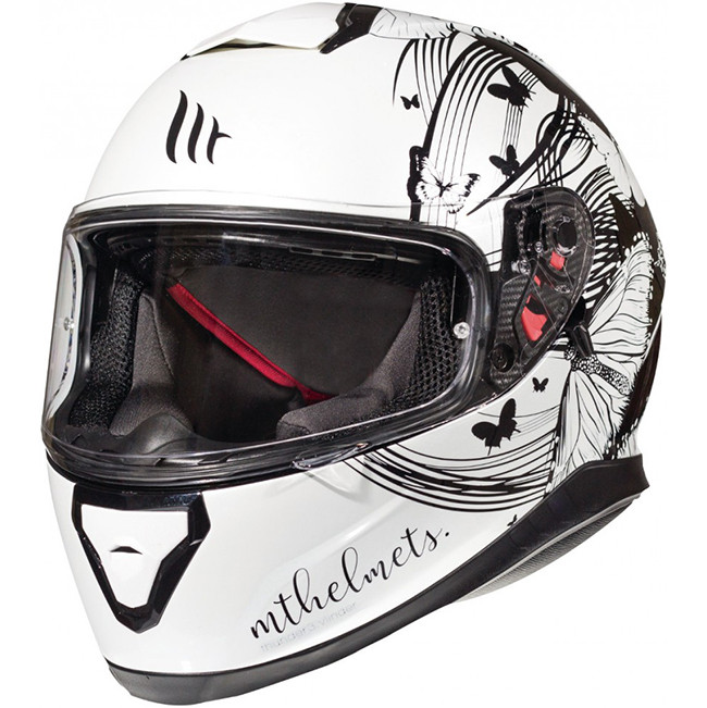 МОТОШОЛОМ ЗАКРИТИЙ MT THUNDER 3 SV VLINDER КОЛІР ЧОРНИЙ/БІЛИЙ ГЛЯНЕЦЬ
