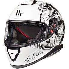 МОТОШОЛОМ ЗАКРИТИЙ MT THUNDER 3 SV VLINDER КОЛІР ЧОРНИЙ/БІЛИЙ ГЛЯНЕЦЬ