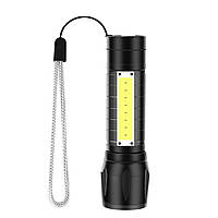 Портативный светодиодный фонарик ручной аккумуляторный черный Sirius TL-8121