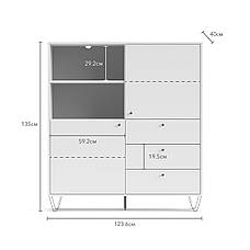 Буфет в сучасному стилі Aldo AL6 B2D/3S Accord, колір зелений дим, фото 3