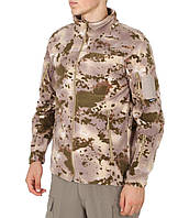 Теплая флисовая кофта для военных | Тактическая кофта с карманами на молнии камуфляж Зелёный XL