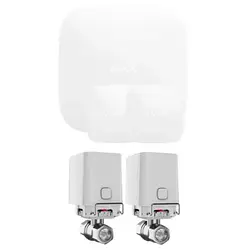 Комплект сигналізації Ajax з 2 кранами WaterStop 1/2" Ajax Hub2 + LeaksProtect 2шт Білий
