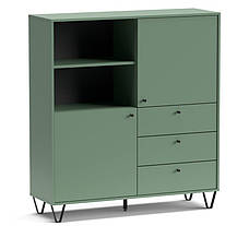 Буфет в сучасному стилі Aldo AL6 B2D/3S Accord, колір зелений дим, фото 5