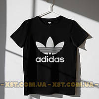 Мужская футболка оверсайз oversize Adidas Адидас Чёрная