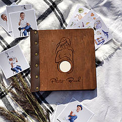 Крафтбук "МАМА" 23x23 із темною обкладинкою та чорними сторінками