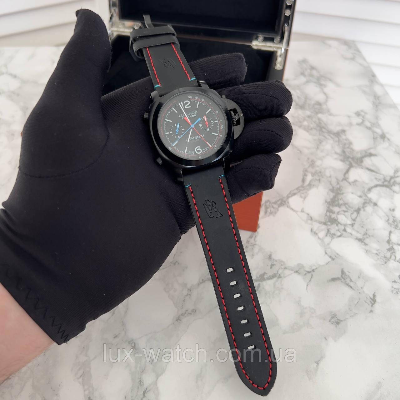 Стильний наручний годинник P.a.n.e.r.ai. Luminor FlyBack, фото 1