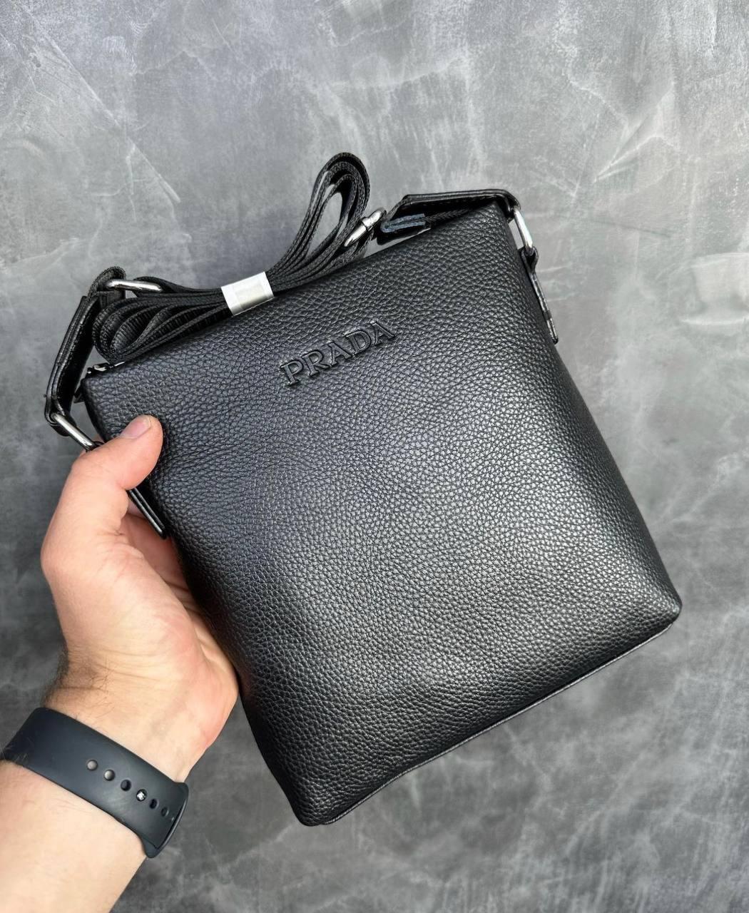 Чорна Сумка Месенджер Prada, фото 1