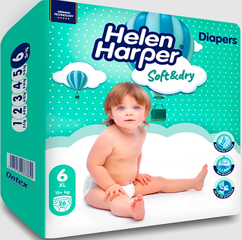 Підгузки дитячого Helen Harper Soft Dry 6 Junior (15+ кг) 26 шт