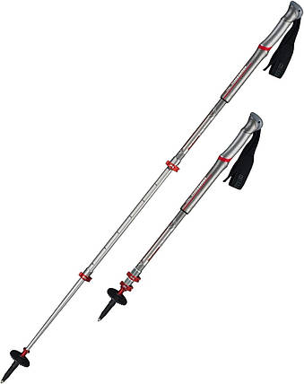 Телескопічні трекінгові палиці Komperdell Shockmaster Pro PL Compact, 90-120 см (Silver/Red), фото 3