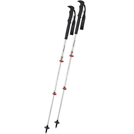 Телескопічні трекінгові палиці Komperdell Shockmaster Pro PL Compact, 90-120 см (Silver/Red), фото 1