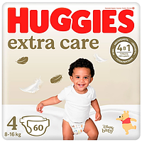 Підгузники дитячі Huggies Extra Care 4 (8-14 кг) Mega Pack, 60 шт