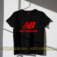 Мужская футболка оверсайз oversize New Balance Нью Беланс Чёрная