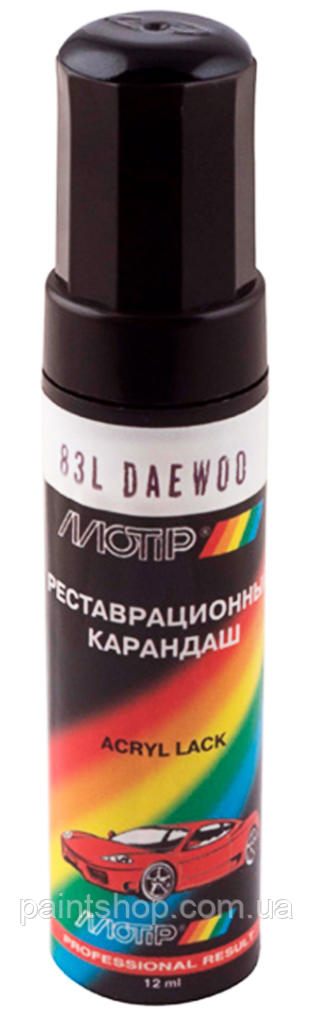 Олівець реставраційний Motip Daewoo 83L Чорний металік 12 мл