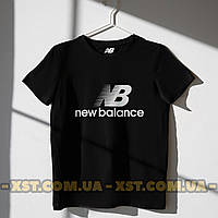 Мужская футболка оверсайз oversize New Balance Нью Беланс Чёрная