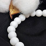 Браслет з каміння агат білий, 8 мм на 24 намистини NIKA, фото 2