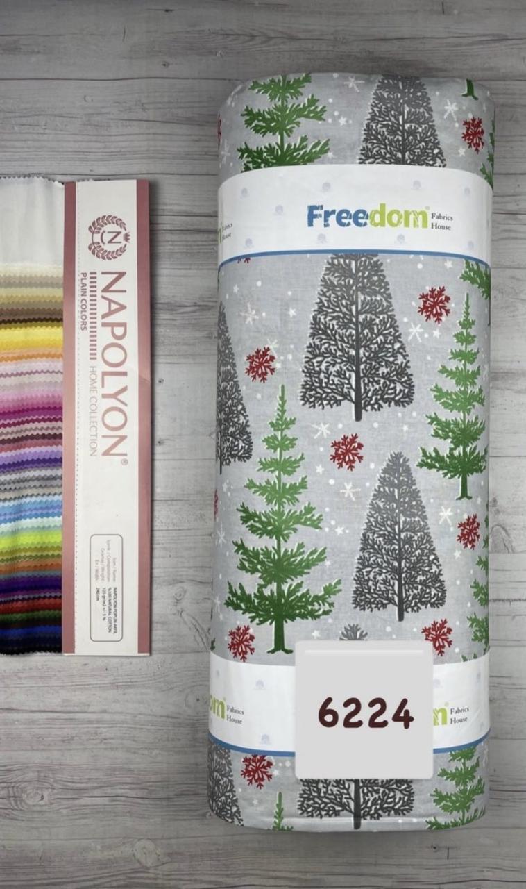 Тканина Ранфорс Новорічні Принти Туреччина ширина 240 см, фото 1