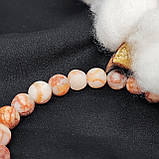 Браслет з каміння яшма коричнева, 8 мм на 24 намистини NIKA, фото 4