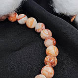 Браслет з каміння яшма коричнева, 8 мм на 24 намистини NIKA, фото 3