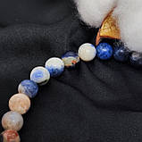 Браслет з каміння содаліт, 8 мм на 24 намистини NIKA, фото 5