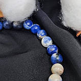 Браслет з каміння содаліт, 8 мм на 24 намистини NIKA, фото 4