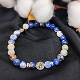 Браслет з каміння содаліт, 8 мм на 24 намистини NIKA, фото 3