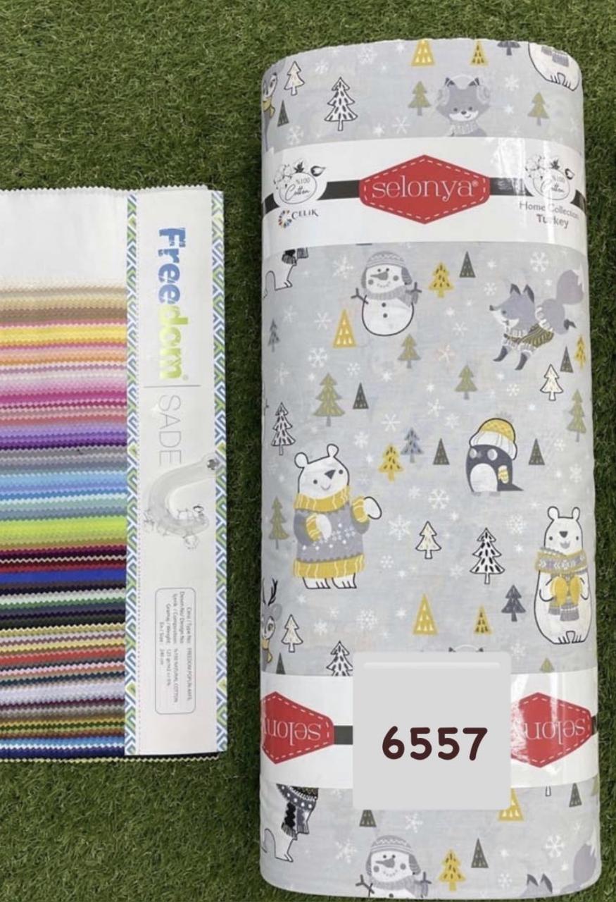 Тканина Ранфорс Новорічні принти Туреччина ширина 240 см, фото 1