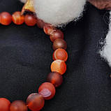 Браслет з каміння сардонікс, 8 мм на 24 намистини NIKA, фото 3