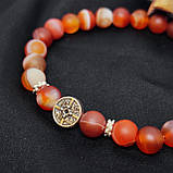 Браслет з каміння сардонікс, 8 мм на 24 намистини NIKA, фото 2