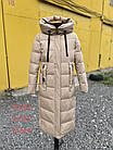 Зимове жіноче пальто Пуховик Матова плащівка Фабрика Caroles, фото 2