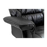 Офісне крісло Richman Конгрес хром шкіряне чорне для керівника, фото 2