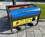 Генератор електрики тихий OKAYAMA PT-3500 мідна обмотка 3.5 кВт ручний стартер, фото 2